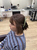 シード(SEED) 長崎 インナーカラー ミルクティベージュ ボブ