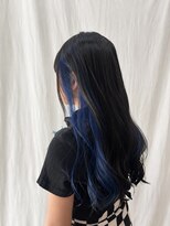 ココカラヘアー ニコ(cococara hair nico)&nbsp;インナーカラー/イヤリングカラー/ブルー
