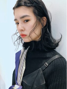 モードケイズエクラ(MODE K's Eclat) 黒髪×切りっぱなしボブスタイル