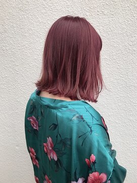 マイ ヘア デザイン 岡崎(MY hair design) レッドバイオレットボブ