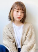 ☆大人かわいいインナーカラー小顔外ハネボブ☆20代30代40代