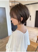 《30代40代》白髪ぼかしハイライト×前下がりボブ【イケダ】