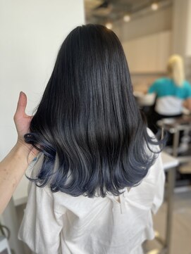 アライブ ハラジュク(ALIVE harajuku) ブルーシルバーグラデーションカラーryota