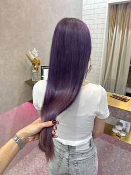 ロンド レア 天神大名店(Lond Le’a) ダブルカラーラベンダー透明感カラーケアブリーチハイトーン韓国