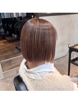 グラ デザイン アンド ヘアー 天王寺店(GRAS DESIGN & HAIR by HEADLIGHT)&nbsp;ぼかしハイライト×ピンク×ぱつっとミニボブ