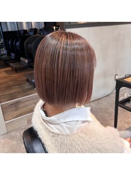 グラ デザイン アンド ヘアー 天王寺店(GRAS DESIGN & HAIR by HEADLIGHT) ぼかしハイライト×ピンク×ぱつっとミニボブ