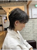 20代/韓国風/マッシュウルフ/センターパート/毛流れ