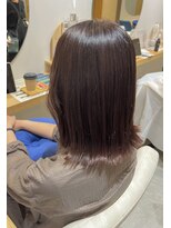 パラゴ(PARAGO.)&nbsp;《緑橋/城東区/女性サロン》ピンクブラウン×切りっぱなし