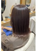 《緑橋/城東区/女性サロン》ピンクブラウン×切りっぱなし