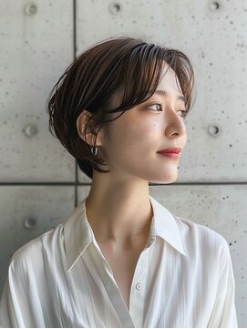 クラン 岡本(Chlan) 似合わせカット×くびれショート 前髪なし