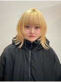 抜きっぱなしブロンド×ボブウルフ◎表参道