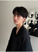ソフトモヒカンオールバングメンズショート坊主波巻きパーマ