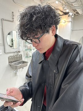 ヘアー アイス カンナ(HAIR ICI Canna) 20代30代メンズスパイラルパーマワイルドオシャレ感アッシュ
