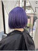 【ethica_南船場】バイオレットパープル × 前下りボブ