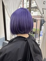 エシカ(ethica)&nbsp;【ethica_南船場】バイオレットパープル × 前下りボブ