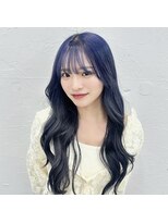 クレア 茅ヶ崎(CREA)&nbsp;ブルーブラック/ロングレイヤー/ネイビーカラー/顔周りレイヤー