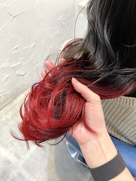 レッド☆裾グラデーション