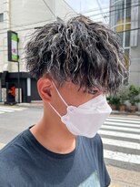 エルマーク 梅田(L-MARK)&nbsp;メッシュハイライトスパイラルパーマツイストパーマツーブロック