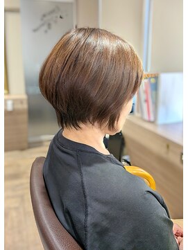 ヘアーズファイン(hair's fine) ハンサム◎髪質改善ショート×前髪なし40代50代