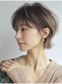 似合わせショートボブ×白髪ぼかし脱白髪染め30代40代50代60代