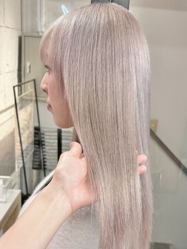 プネル(punel) 原宿/ホワイトグレーベージュミルクティーケアブリーチ2回