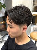 調布メンズパーマニュアンスパーマフェザーパーマセンターパート