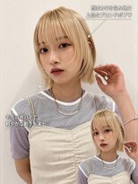 アプリ 大宮西口(appri)&nbsp;ミルキーブロンド×顔まわりレイヤーボブ/大宮
