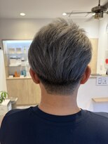 アズールサン 草加西口店(azule-sun)&nbsp;メンズブリーチ,ダブルカラー,シルバー,刈り上げマッシュ/草加