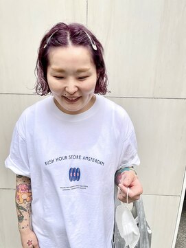 スワッグ(Swag) purple beige♪ くしゃくしゃパーマ◎