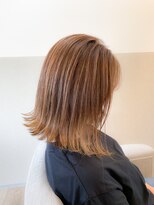 ロンド(ROND) ●上品バレイヤージュに透明感アッシュベージュ外ハネボブ