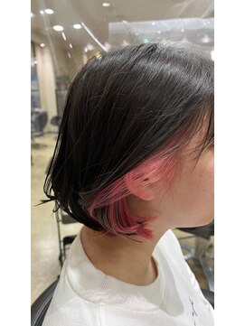 エイチ エアー ダヴ H air DAV調布北口 春ピンクのインナーカラー