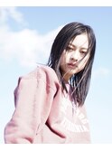 黒髪　ミディアム　オルチャンヘア