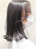 【藤沢/辻堂】アッシュブラック/レイヤー/ミディアム/暗髪