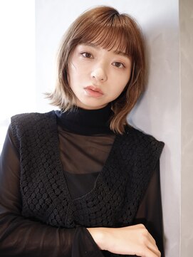 エムスラッシュ 横浜元町店(M.SLASH) モード/ブラッドオレンジ/逆グラデーション/ボブウルフ/元町