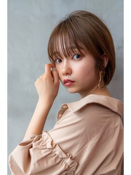 オースティン 調布アミックス(AUSTIN) 大人かわいい前髪セシルカットココアブラウンフリンジウェーブ