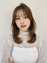 内巻きレイヤーワンカールレイヤーハイレイヤーぱっつん前髪