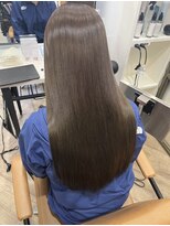 プラス ファースト ヘア(Plus 1st)&nbsp;オリーブブラウン×オージュアトリートメント×艶々ストレート