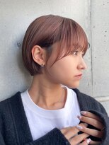 ミィ 浦和(mee)&nbsp;デザインカラー/レイヤーカット/ウェットヘア／オリーブベージュ