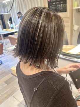 ネオリーブサイン 大森店(Neolive sign) コントラストグレージュハイライト　白髪ぼかし