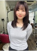 くびれボブミニウルフ透明感シルバーアッシュグレージュカラー