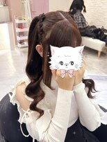 ヘア サロン クラン ソア 心斎橋店(hair salon clan soar)&nbsp;三つ編みハーフツイン【クランソア】ヘアメ/ヘアセット/心斎橋
