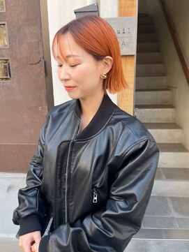 カンナ オーガニック ヘアデザイン(CANNA ORGANIC & HAIR DESIGN) 切りっぱなしオレンジボブ