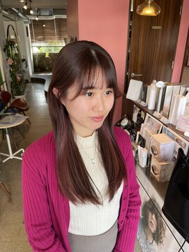 グート ヘアーメイク(gut HAIR MAKE) イヤリングカラー×ピンクカラー