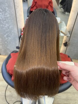 ロンドシエル 横浜(Lond ciel) ミニウルフ髪質改善縮毛矯正酸性ストレートレイヤーカット/横浜