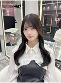 韓国風顔周り/髪質改善縮毛矯正レイヤーカット/新宿