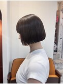 ショートボブ　顎ラインボブ