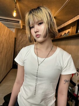 パレット 難波(Palette) ショートウルフホワイトグレージュミニウルフオリーブグレージュ