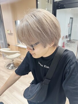 エン(eNN) メンズダブルカラー・ミルクティーベージュ・メンズカラー