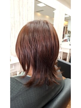 レシェル 岐阜(RECIEL) 大人可愛い　ウルフレイヤー×外はねスタイル