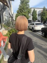 チャプター 問屋町(chapter)&nbsp;ケアブリーチミルクティーベージュカラーミニボブショートボブ